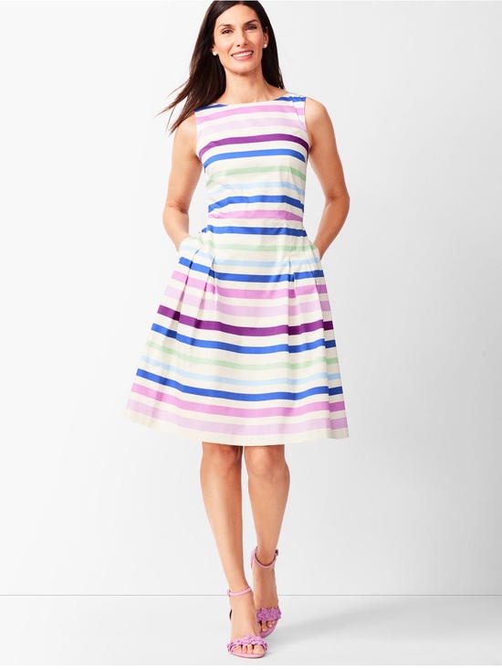 Talbots Dresses & Skirts - NWT Talbots RSVP Striped sleeveless Dress in White, Blue, Purple, Mint